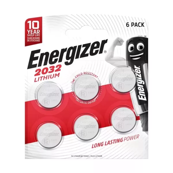 Energizer CR2032 (1 blister pack of 6 batteries)