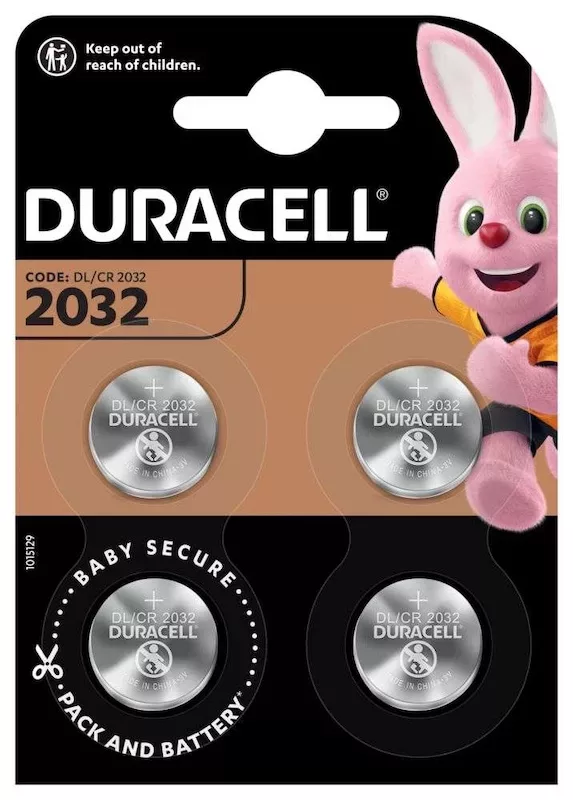 Duracell CR2032 (1 blister pack of 4 batteries)