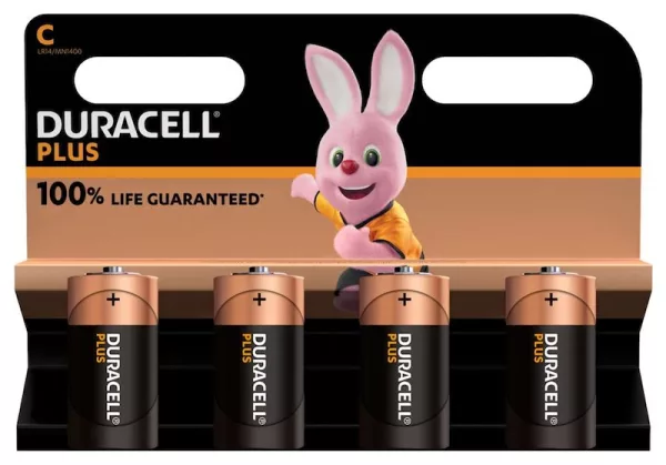 Duracell plus C (lot de 4 piles)