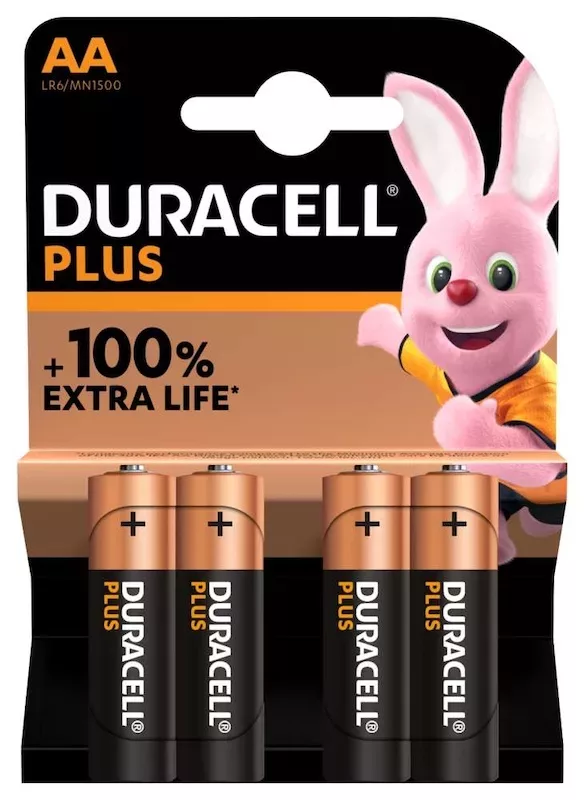 Duracell plus AA (lot de 4 piles)