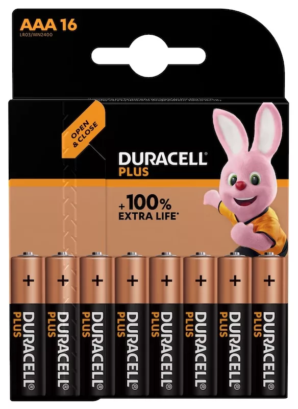 Duracell plus AAA (lot de 16 piles)